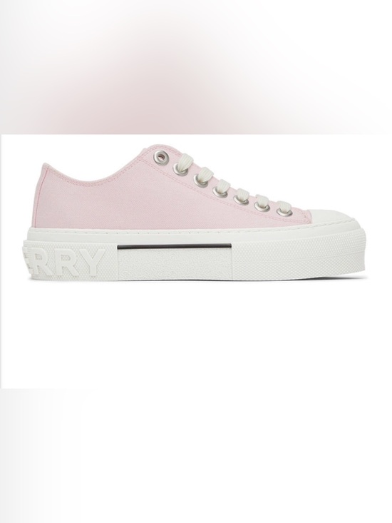 Burberry Shoes - Burberry Pink Organic Cotton Low-Top Canvas Sneakers Size US 8.5